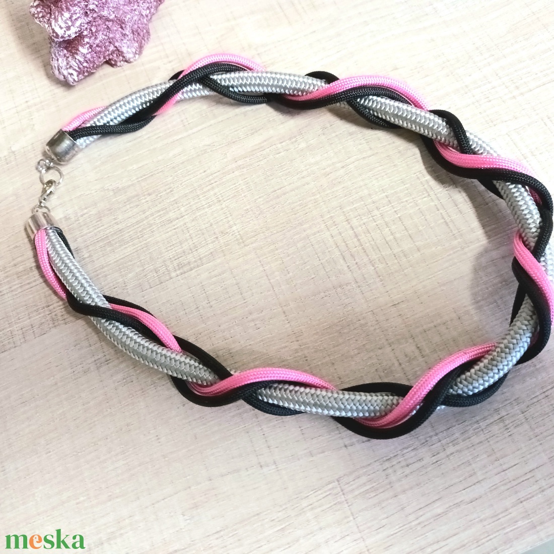 Pinki kötél, zsinór nyaklánc - ékszer - nyaklánc - statement nyaklánc - Meska.hu