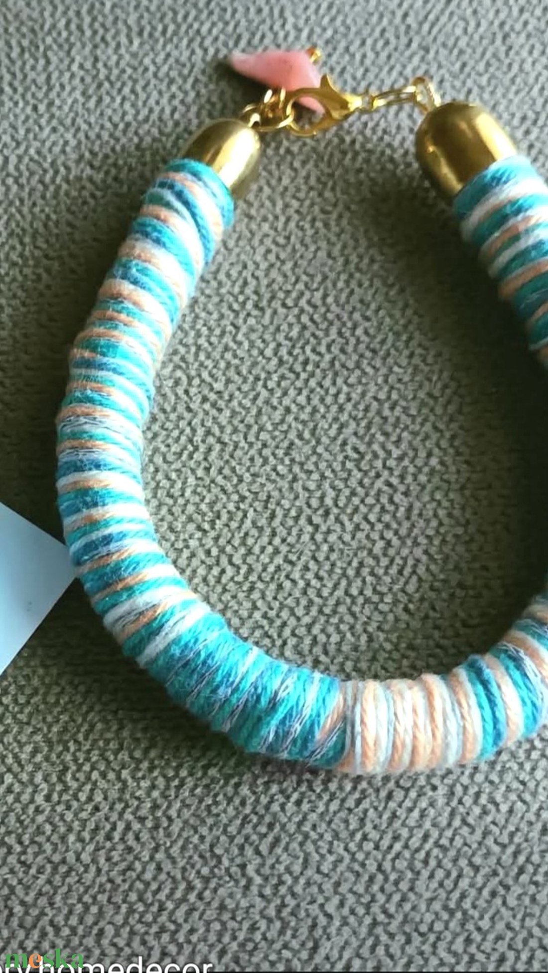 Türkiz álom, fonal karkötő - ékszer - ékszerszett - Meska.hu