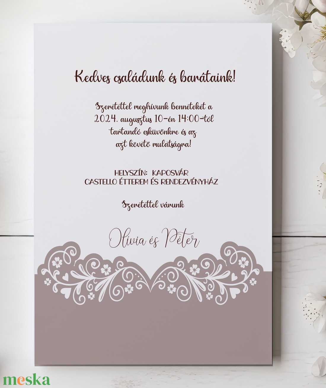 Esküvői meghívó - saját fotóval - esküvő - meghívó & kártya - meghívó - Meska.hu