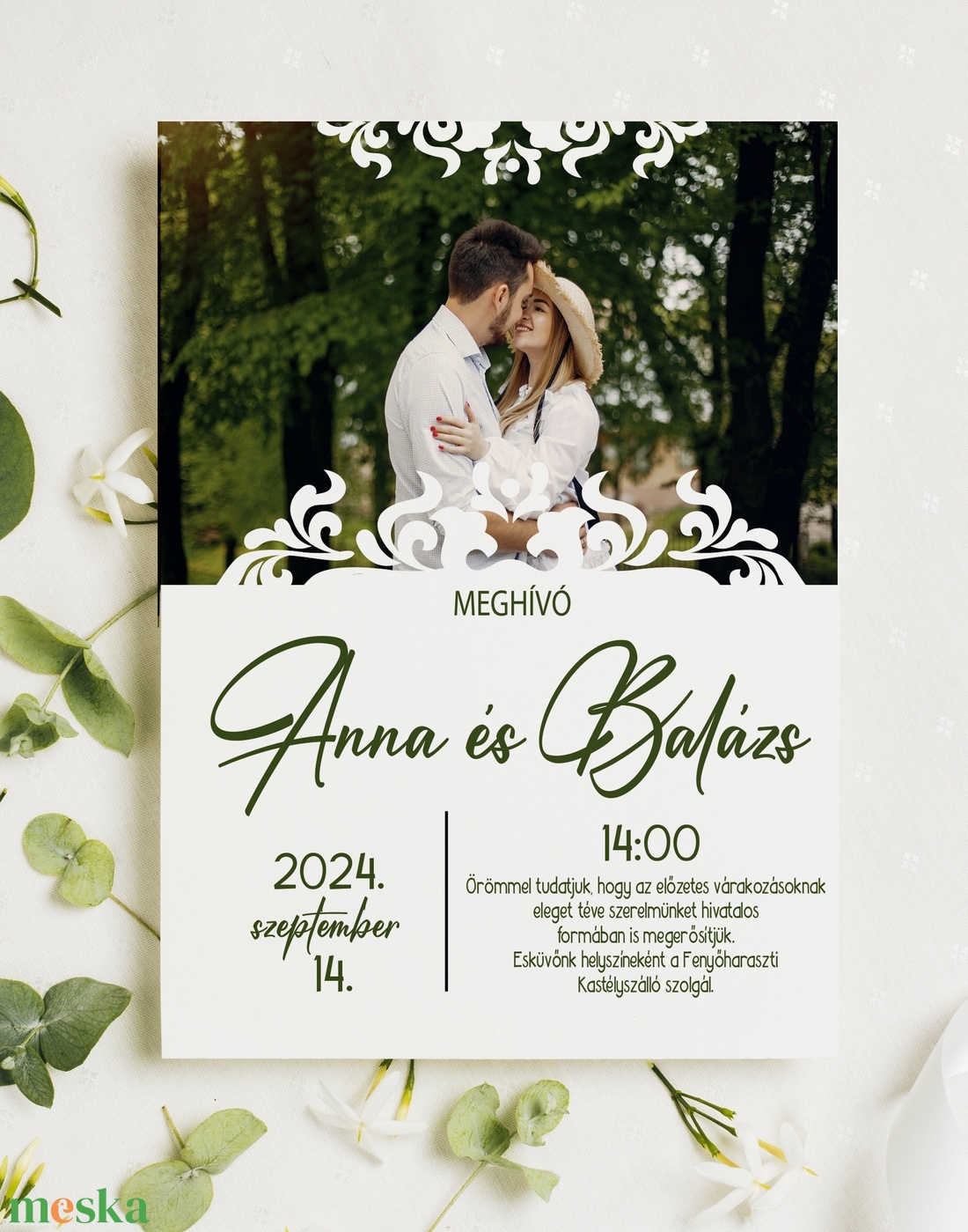 Esküvői meghívó - saját fotóval - esküvő - meghívó & kártya - meghívó - Meska.hu
