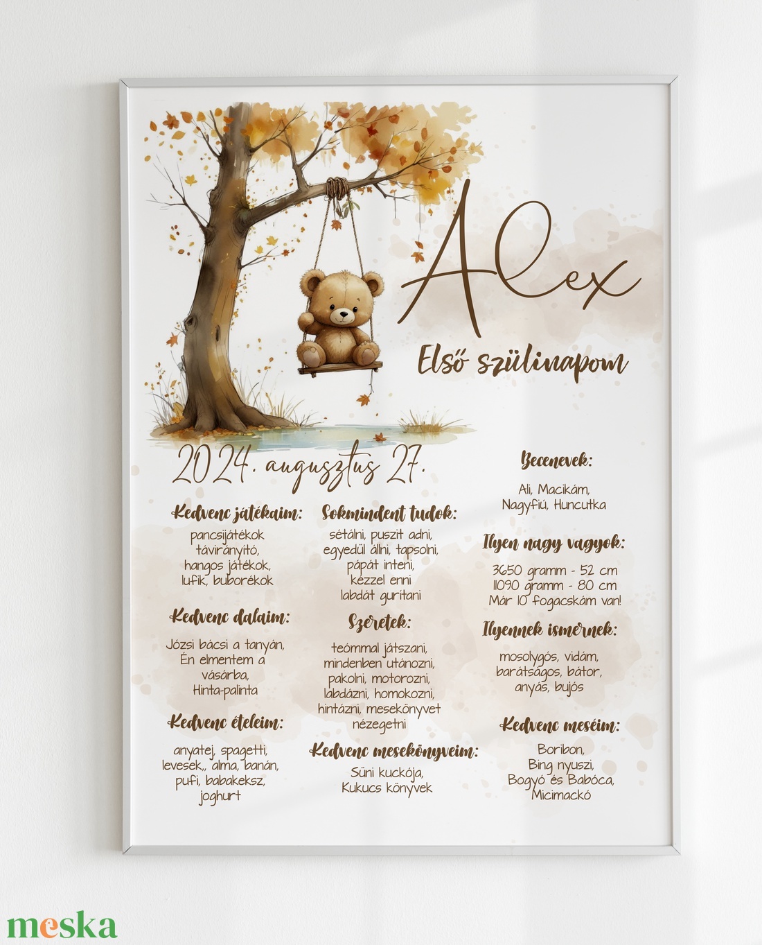 Szülinapi emlékőrző plakát - művészet - grafika & illusztráció - digitális - Meska.hu