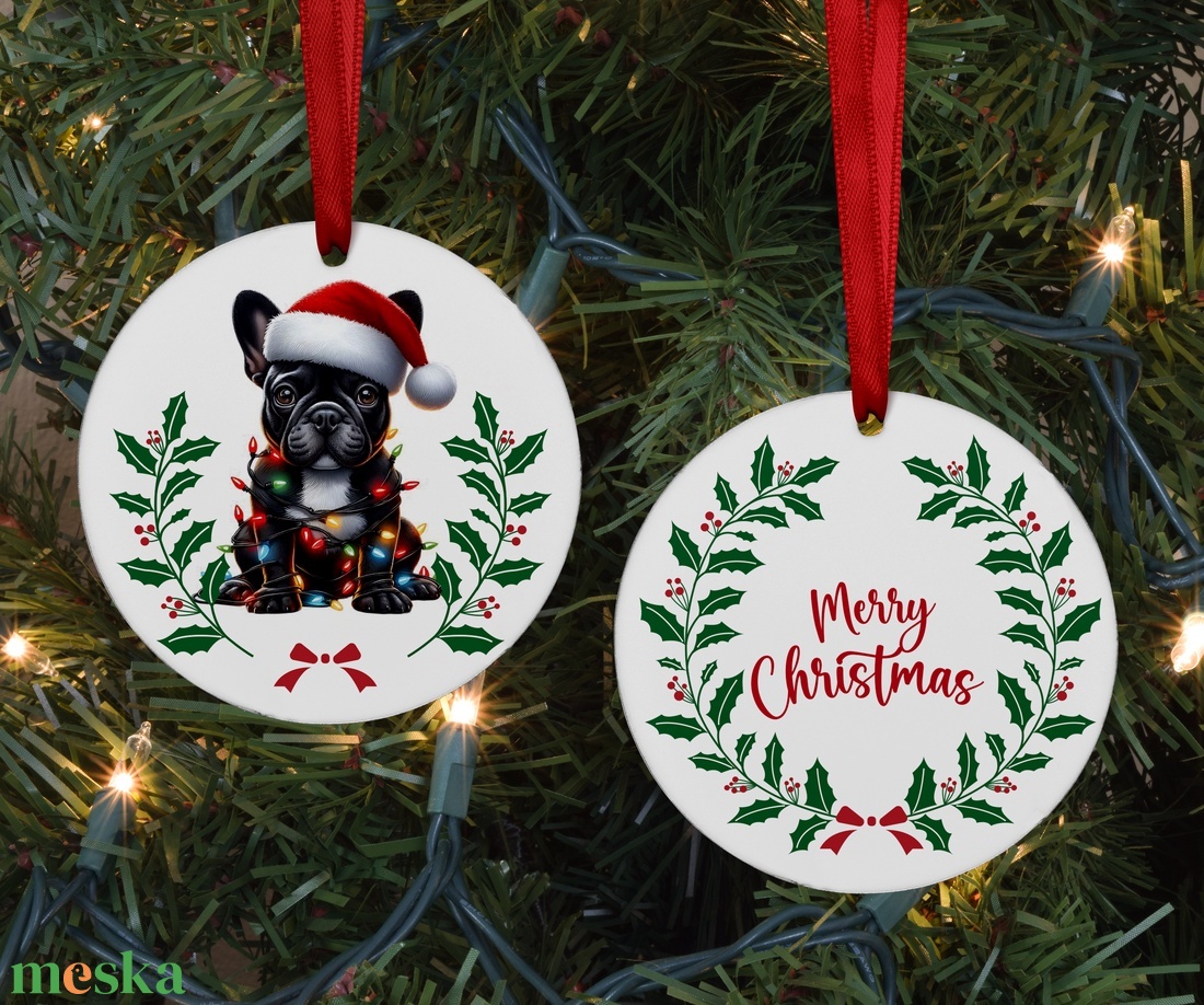 Karácsonyfadísz egyedi grafikával, fotóval - egyéni felirattal - karácsony - karácsonyi lakásdekoráció - karácsonyfadíszek - Meska.hu