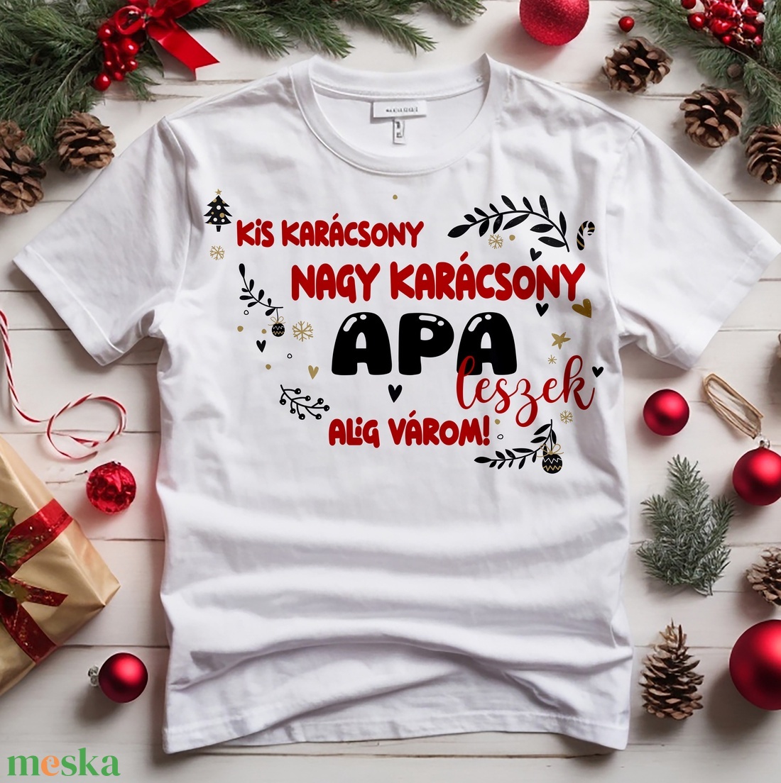 Páros póló - papa és mama vagy apa és anya - karácsony - karácsonyi ruházat - karácsonyi póló & pulcsi - Meska.hu Páros póló - papa és mama vagy apa és anya - karácsony - karácsonyi ruházat - karácsonyi póló & pulcsi - Meska.hu