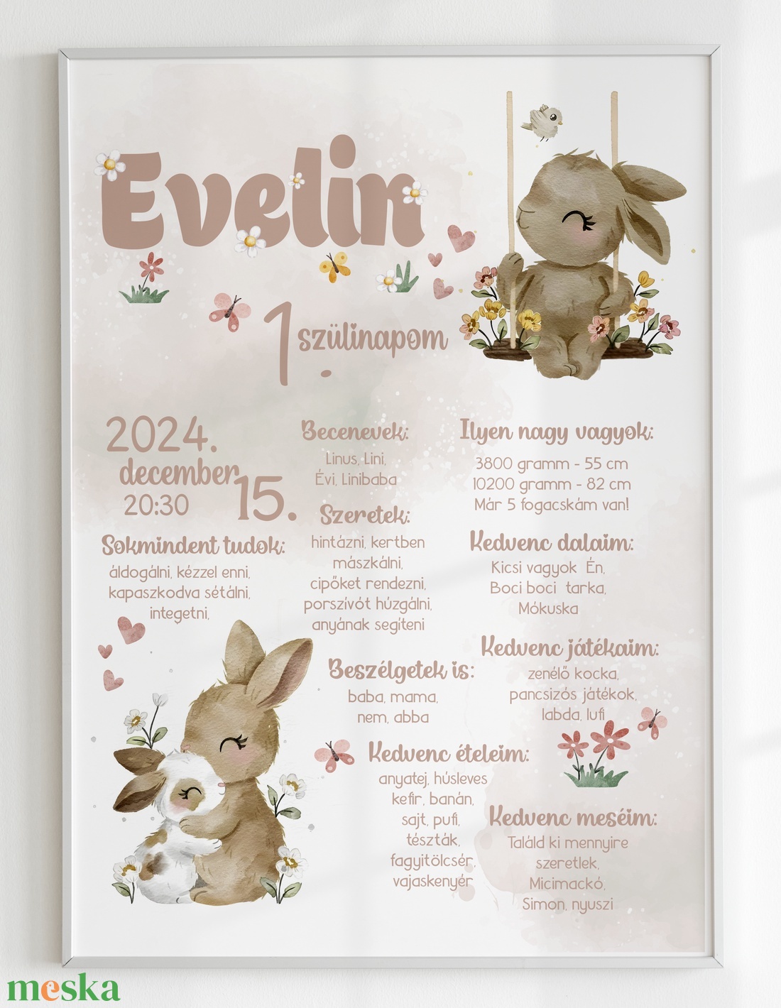Szülinapi emlékőrző plakát - otthon & életmód - babaszoba, gyerekszoba - babaszoba dekoráció - Meska.hu Szülinapi emlékőrző plakát - otthon & életmód - babaszoba, gyerekszoba - babaszoba dekoráció - Meska.hu