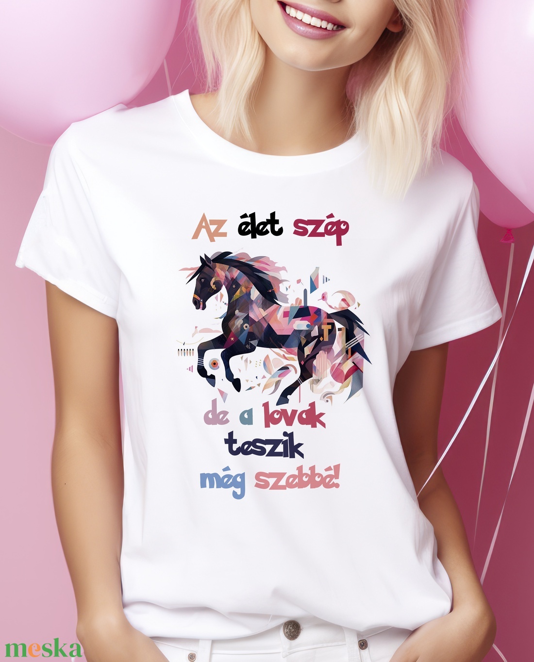  lovas  - póló - ruha & divat - női ruha - póló, felső - Meska.hu