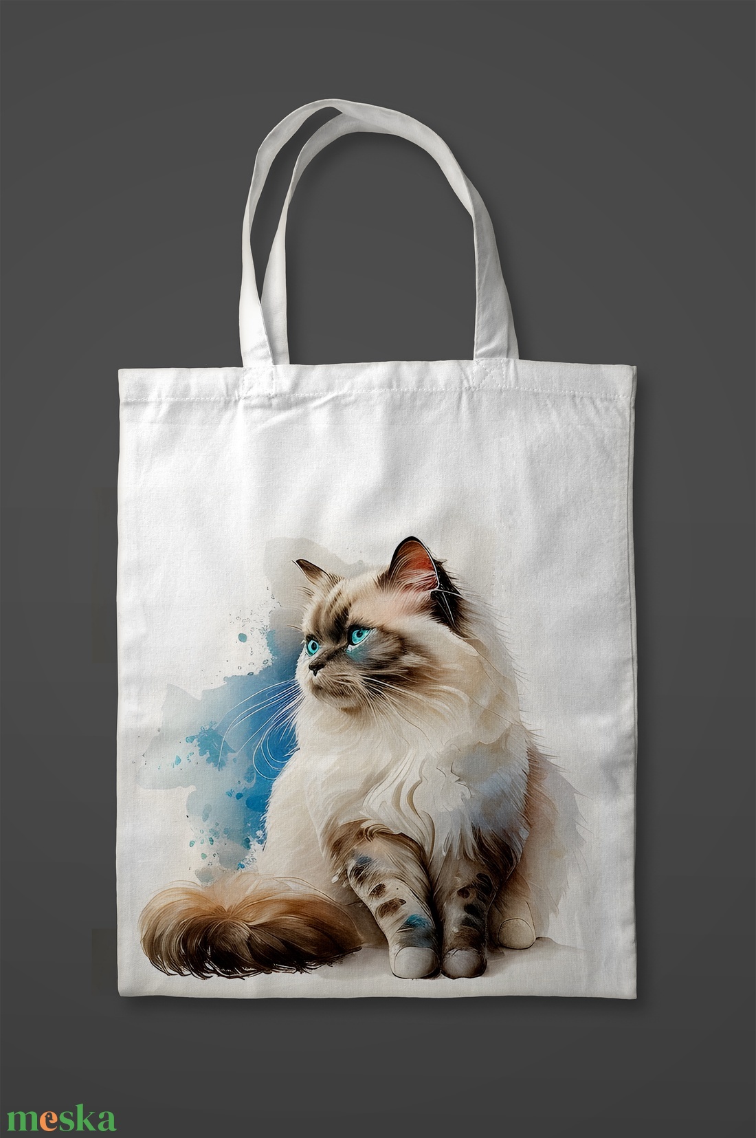 cica vászontáska - táska & tok - bevásárlás & shopper táska - shopper, textiltáska, szatyor - Meska.hu