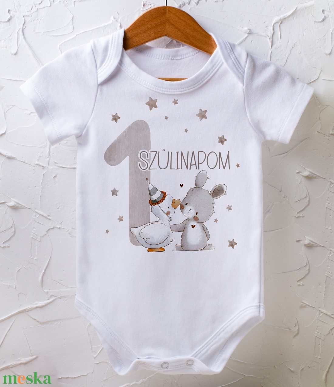 Szülinapi body - egyedi grafikával - ruha & divat - babaruha & gyerekruha - body - Meska.hu