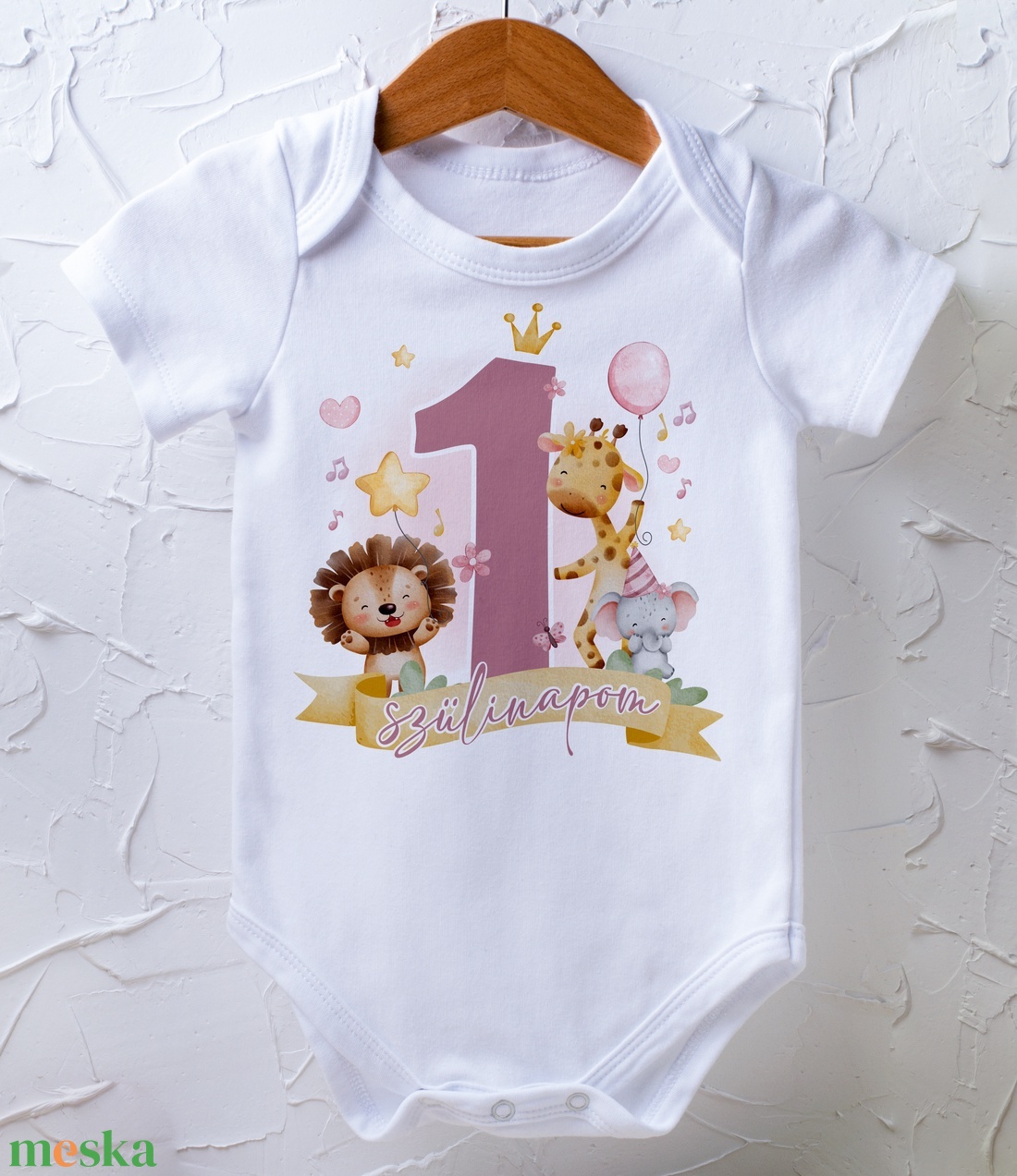Szülinapi body - egyedi grafikával - ruha & divat - babaruha & gyerekruha - body - Meska.hu
