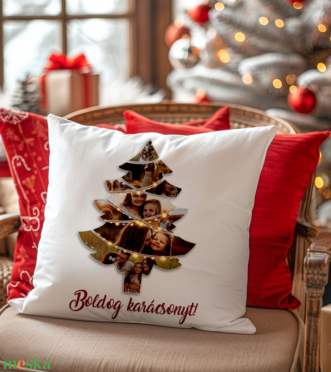 karácsonyi kispárna - otthon & életmód - babaszoba, gyerekszoba - babaszoba dekoráció - Meska.hu