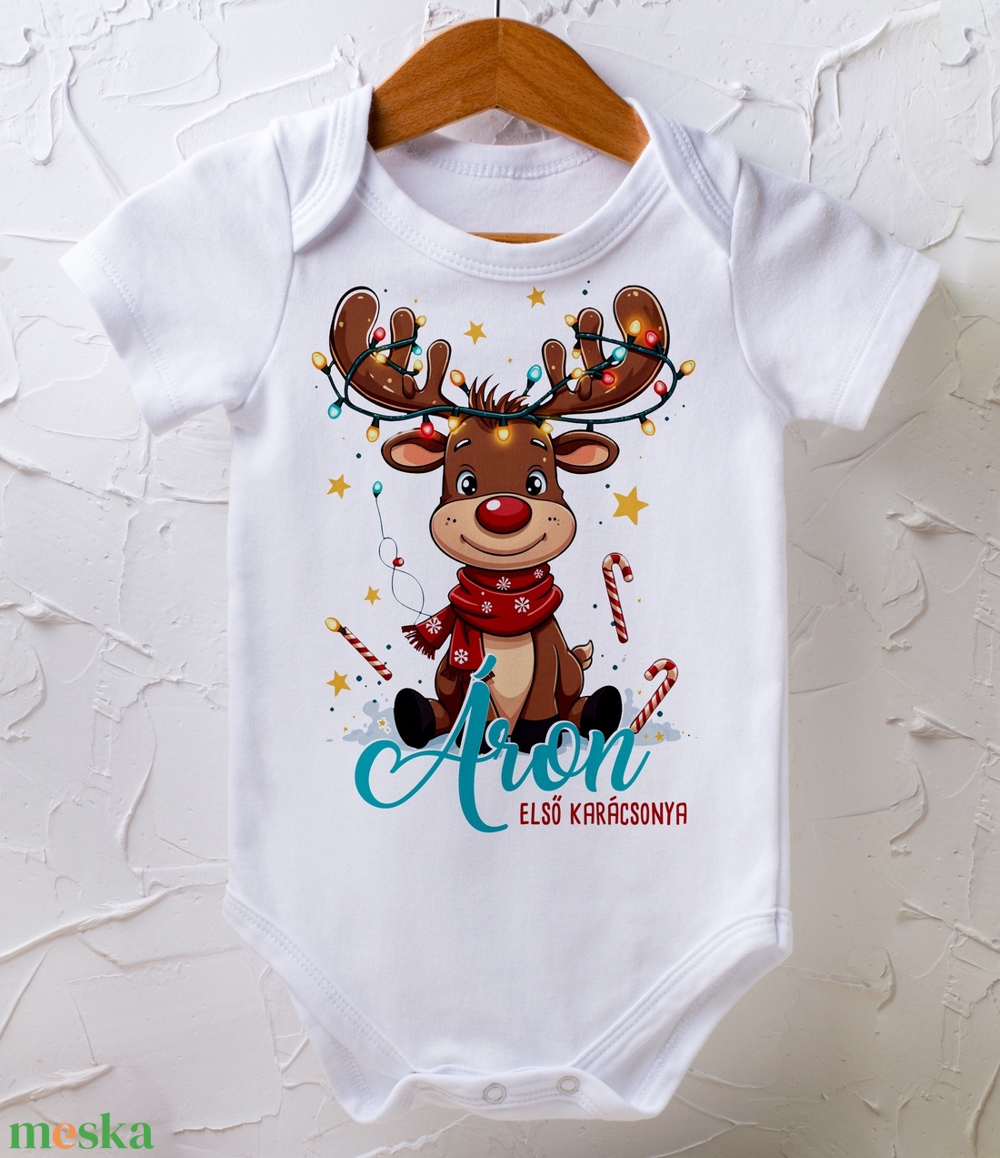 Karácsonyi body - egyedi grafikával - baba - mama - babaruházat - baba body - Meska.hu