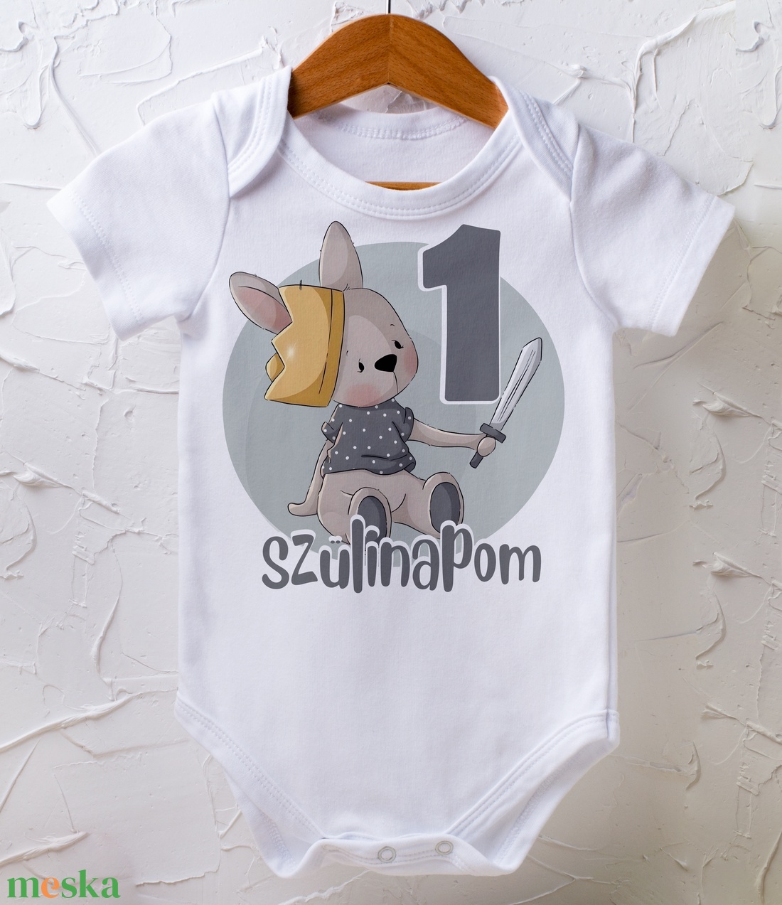 Szülinapi body - egyedi grafikával - ruha & divat - babaruha & gyerekruha - body - Meska.hu