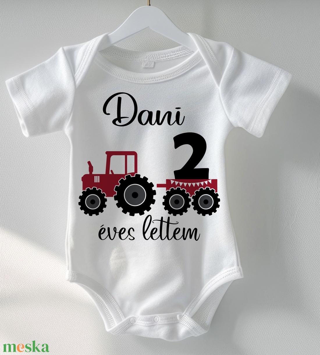 Szülinapi body - egyedi grafikával - ruha & divat - babaruha & gyerekruha - body - Meska.hu