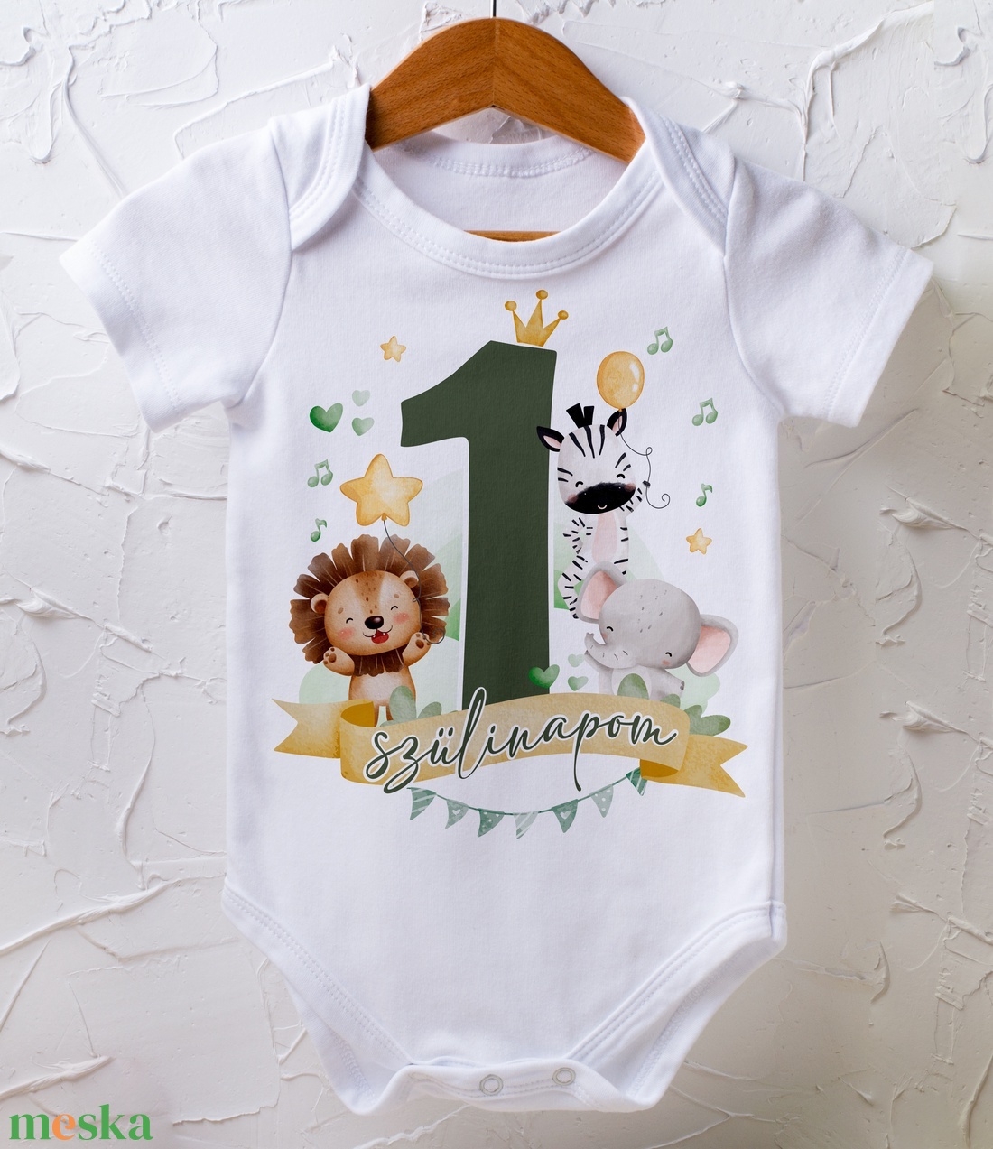 Szülinapi body - egyedi grafikával - ruha & divat - babaruha & gyerekruha - body - Meska.hu