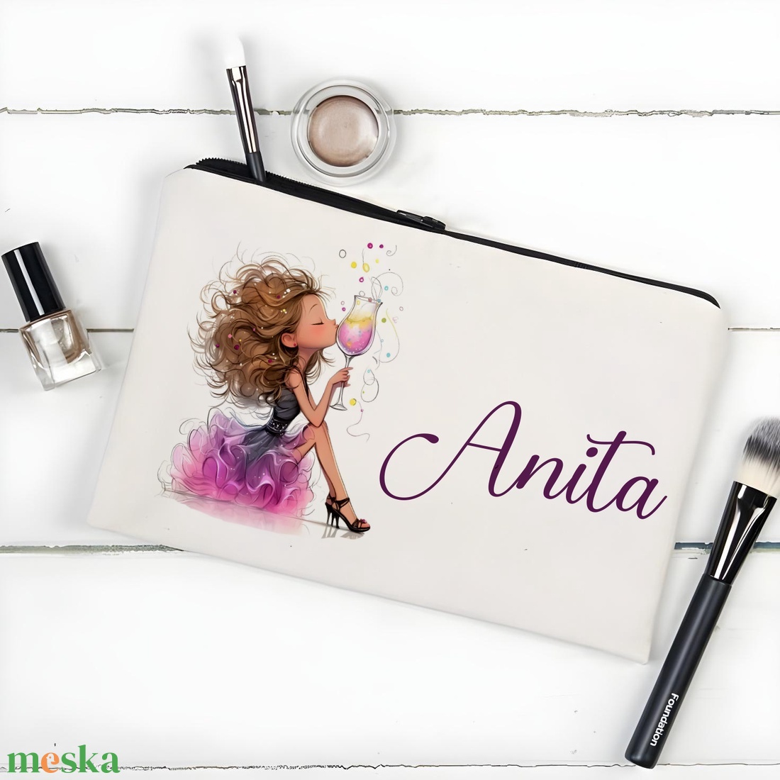 névreszóló sminktáska - táska & tok - neszesszer - Meska.hu