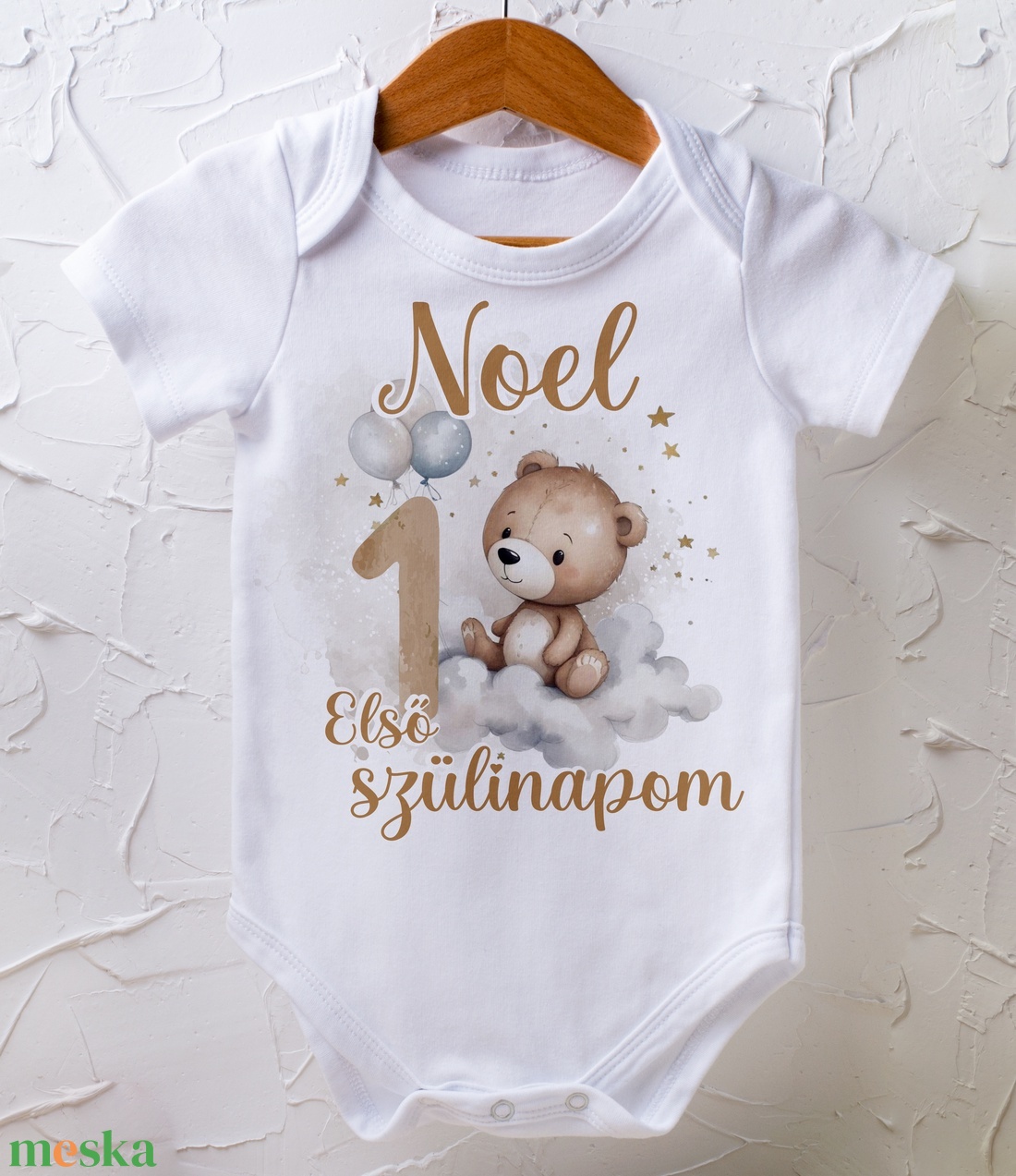 Szülinapi body - egyedi grafikával - ruha & divat - babaruha & gyerekruha - body - Meska.hu