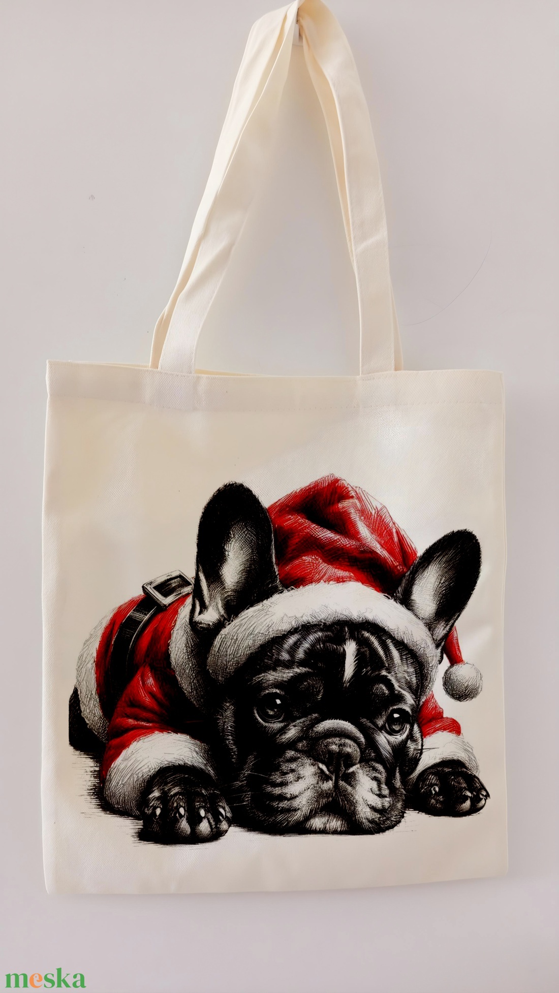 francia bulldog vászontáska - táska & tok - bevásárlás & shopper táska - shopper, textiltáska, szatyor - Meska.hu