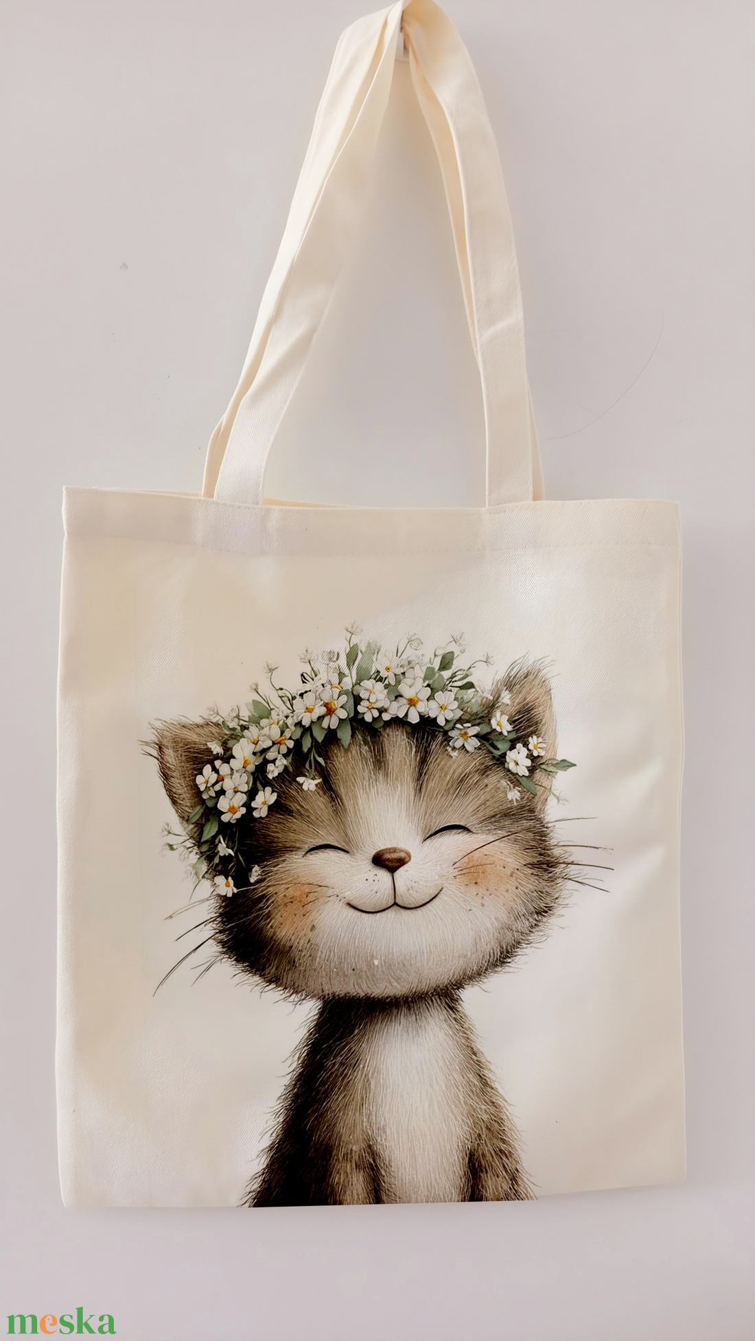 cicás vászontáska - táska & tok - bevásárlás & shopper táska - shopper, textiltáska, szatyor - Meska.hu
