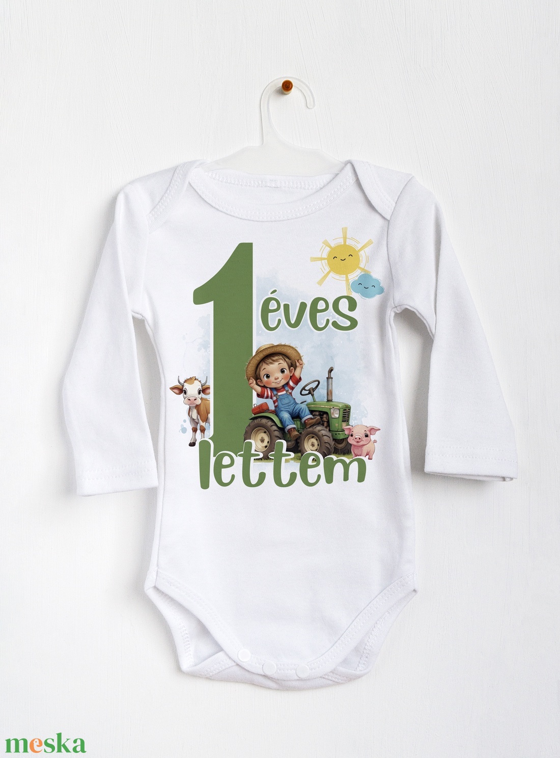 Szülinapi body - egyedi grafikával - ruha & divat - babaruha & gyerekruha - body - Meska.hu