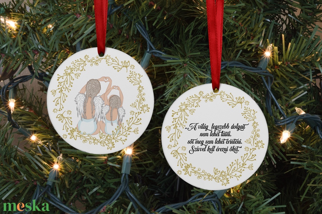 Karácsonyfadísz saját fotóval - egyéni felirattal - karácsony - karácsonyi lakásdekoráció - karácsonyfadíszek - Meska.hu