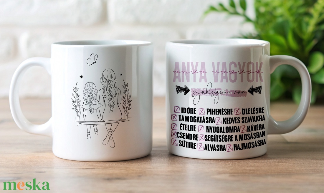 Anya vagyok - otthon & életmód - konyhafelszerelés, tálalás - tálalás - bögre & csésze - Meska.hu