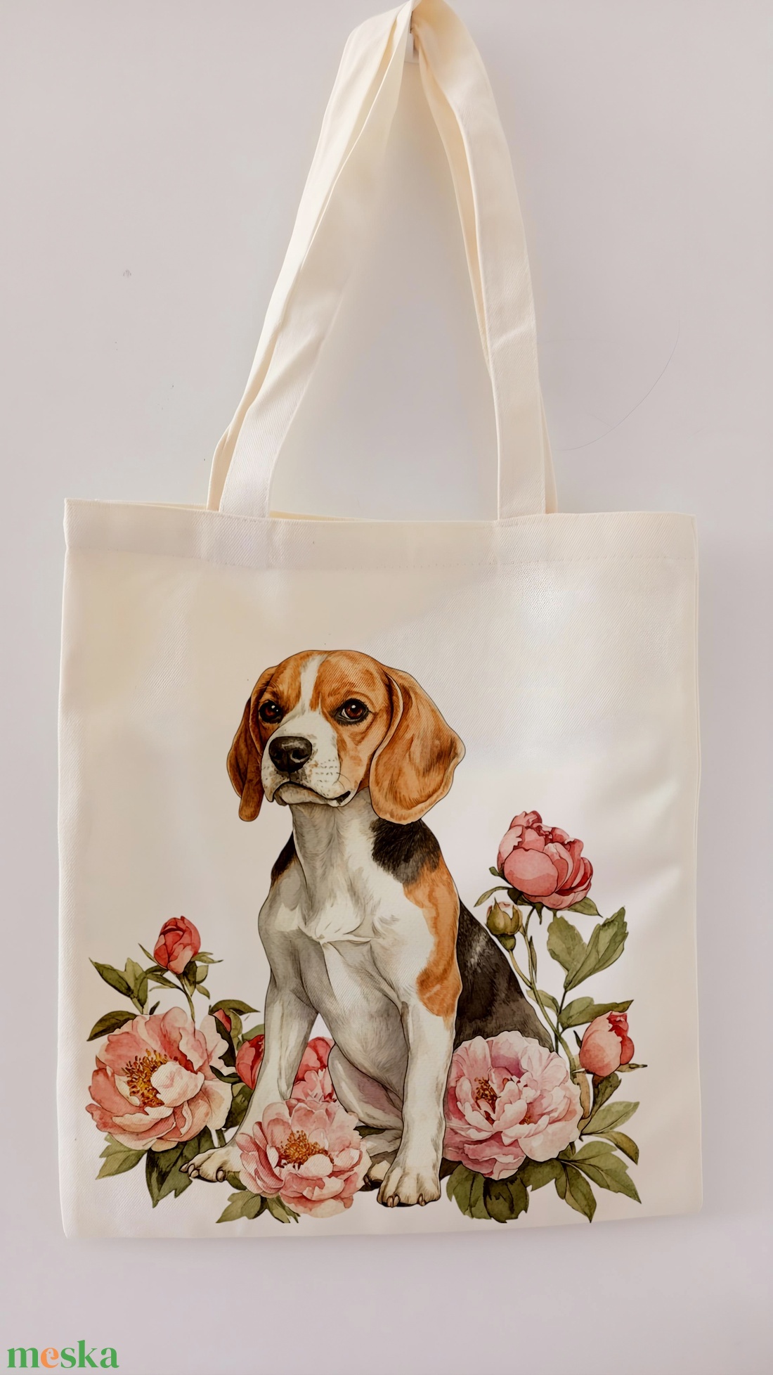 Beagle vászontáska - táska & tok - bevásárlás & shopper táska - shopper, textiltáska, szatyor - Meska.hu