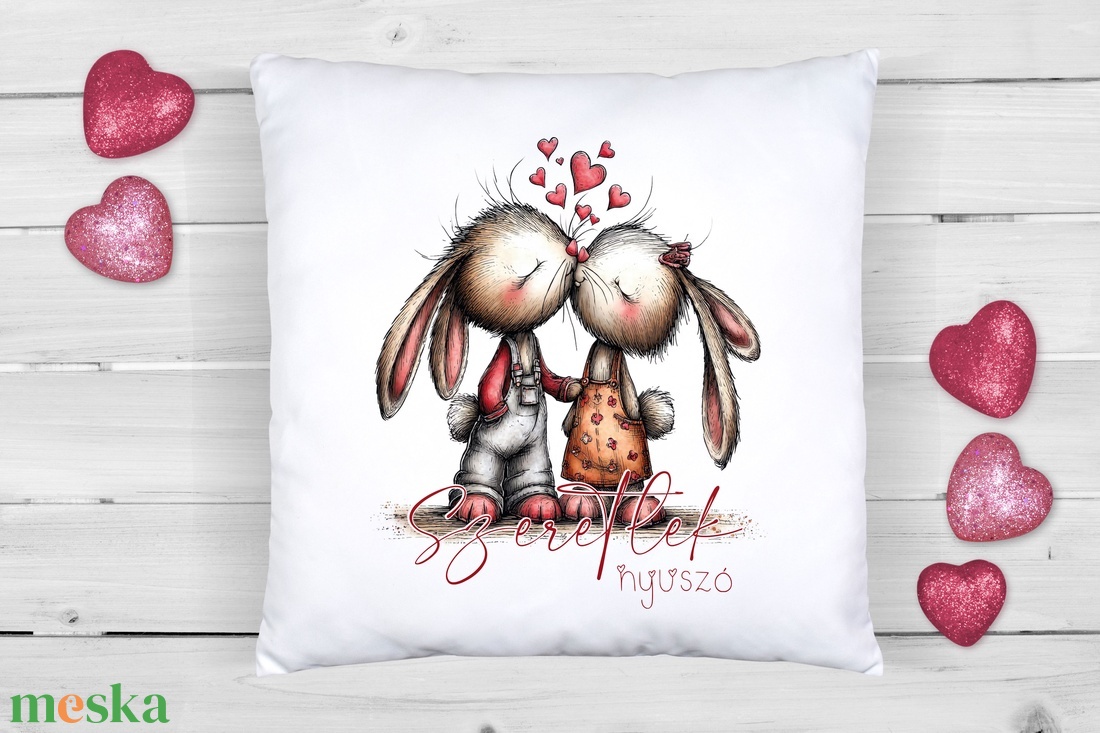Valentin napi kispárna - otthon & életmód - lakástextil - párna & párnahuzat - díszpárna szett  - Meska.hu