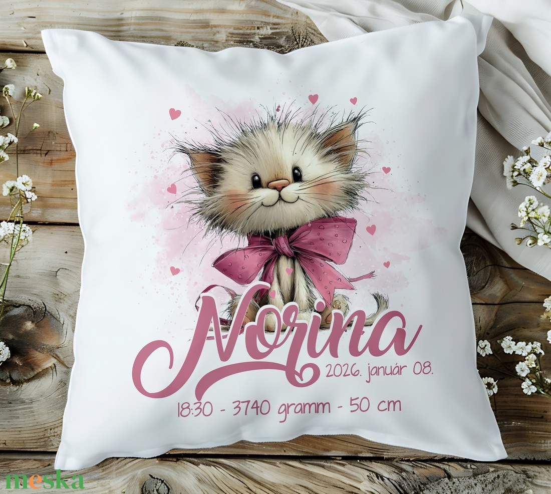 Babaköszöntő kispárna - baba - mama - babaszoba dekoráció - gyerek díszpárna - Meska.hu