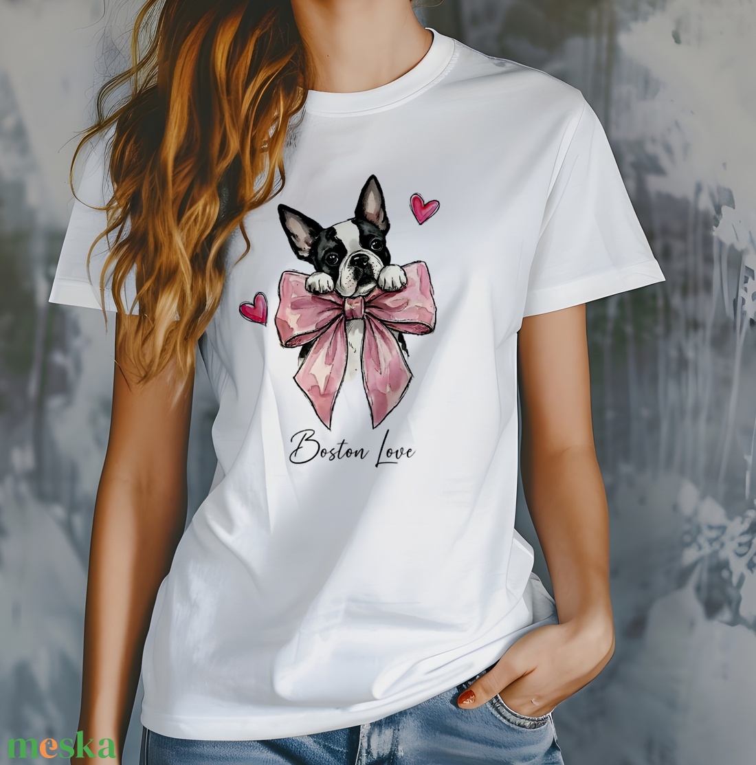  Boston love  - póló - ruha & divat - női ruha - póló, felső - Meska.hu