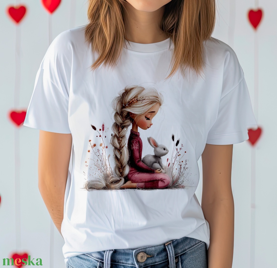 húsvéti nyuszis póló - ruha & divat - női ruha - póló, felső - Meska.hu