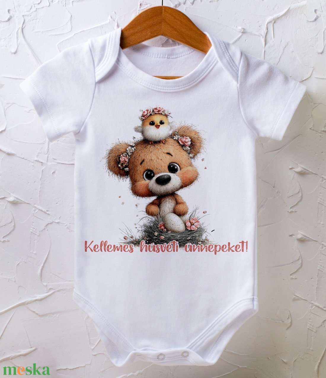 Húsvéti body - egyedi grafikával - baba - mama - babaruházat - baba body - Meska.hu