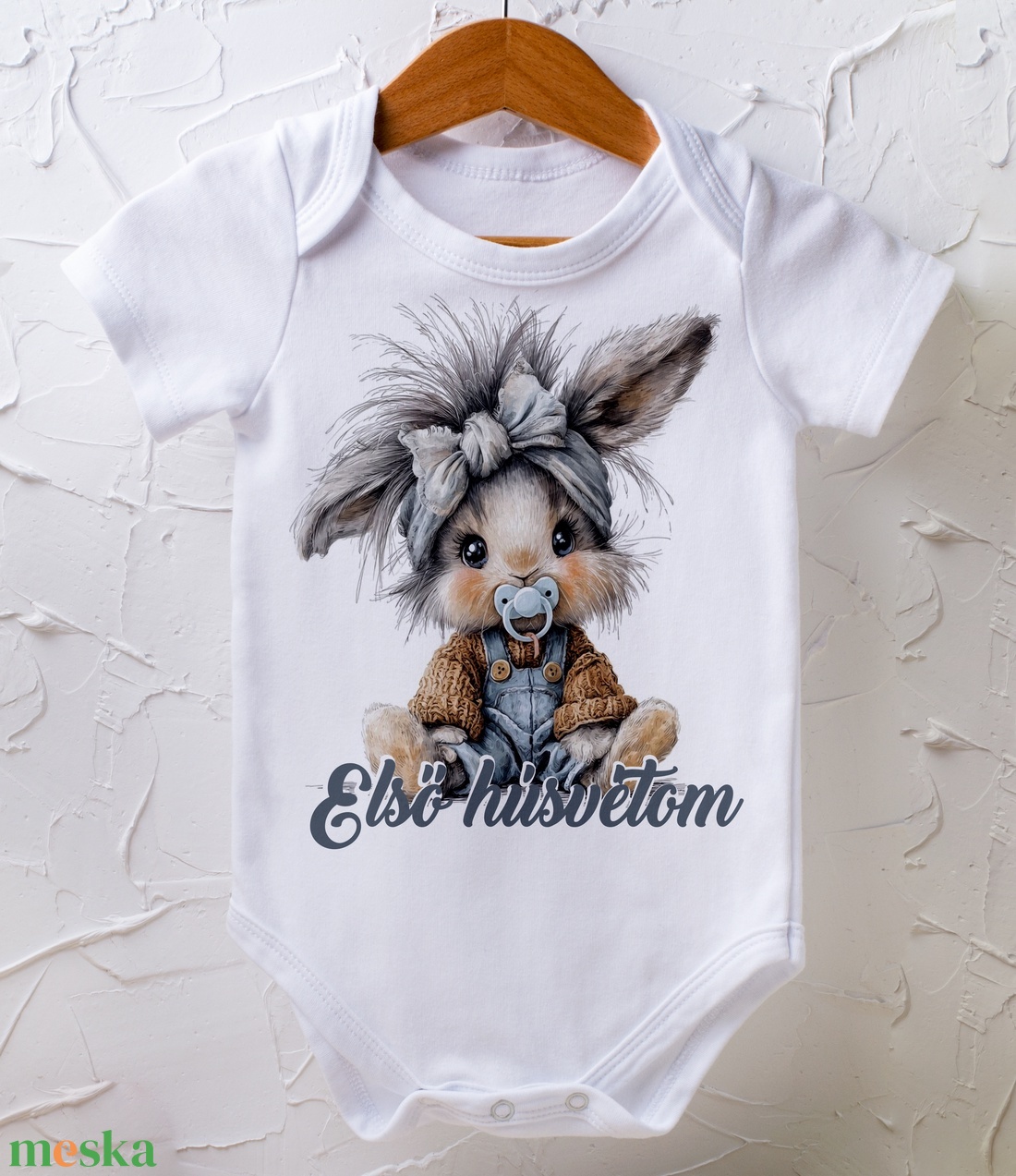 Húsvéti body - egyedi grafikával - baba - mama - babaruházat - baba body - Meska.hu