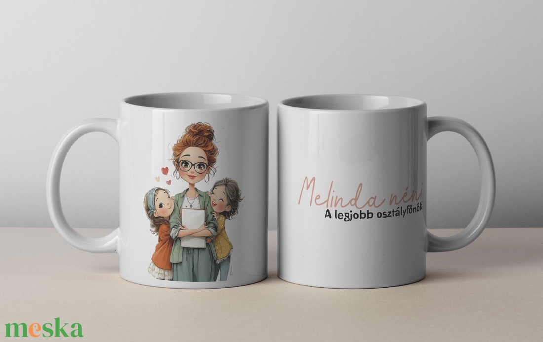 Bögre - legjobb osztályfőnök, névre szóló grafikával - otthon & életmód - konyhafelszerelés, tálalás - tálalás - bögre & csésze - Meska.hu