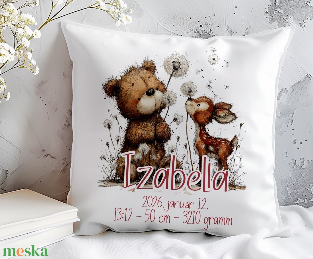 Babaköszöntő kispárna - baba - mama - babaszoba dekoráció - gyerek díszpárna - Meska.hu