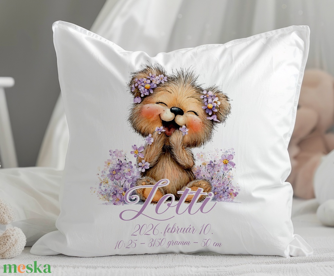 Babaköszöntő kispárna - baba - mama - babaszoba dekoráció - gyerek díszpárna - Meska.hu