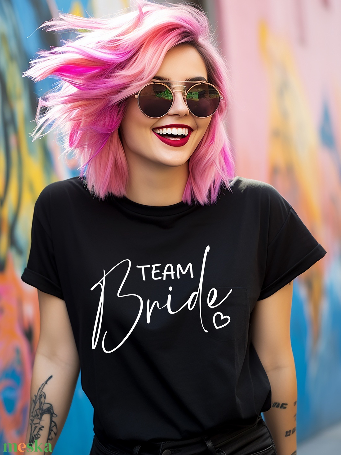 Színes lánybúcsús pólószett - esküvő - lánybúcsú - Meska.hu