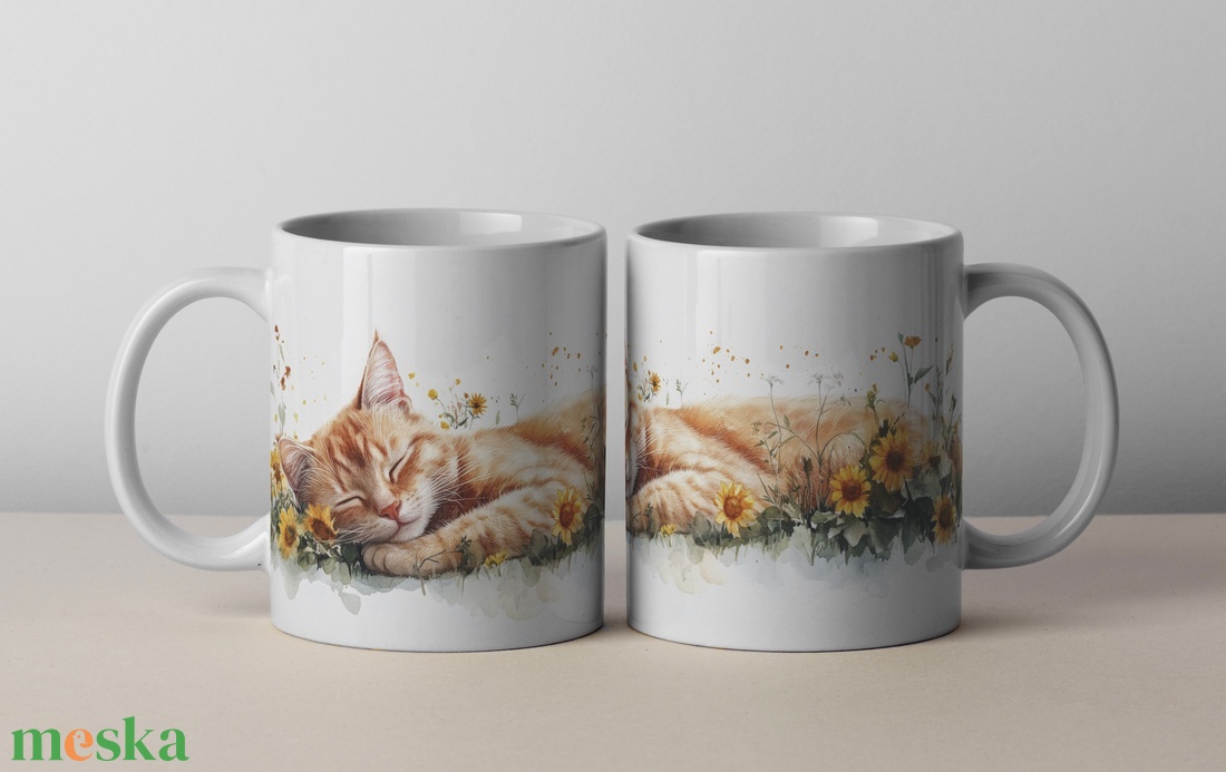 Bögre - cicás grafikával - otthon & életmód - konyhafelszerelés, tálalás - tálalás - bögre & csésze - Meska.hu