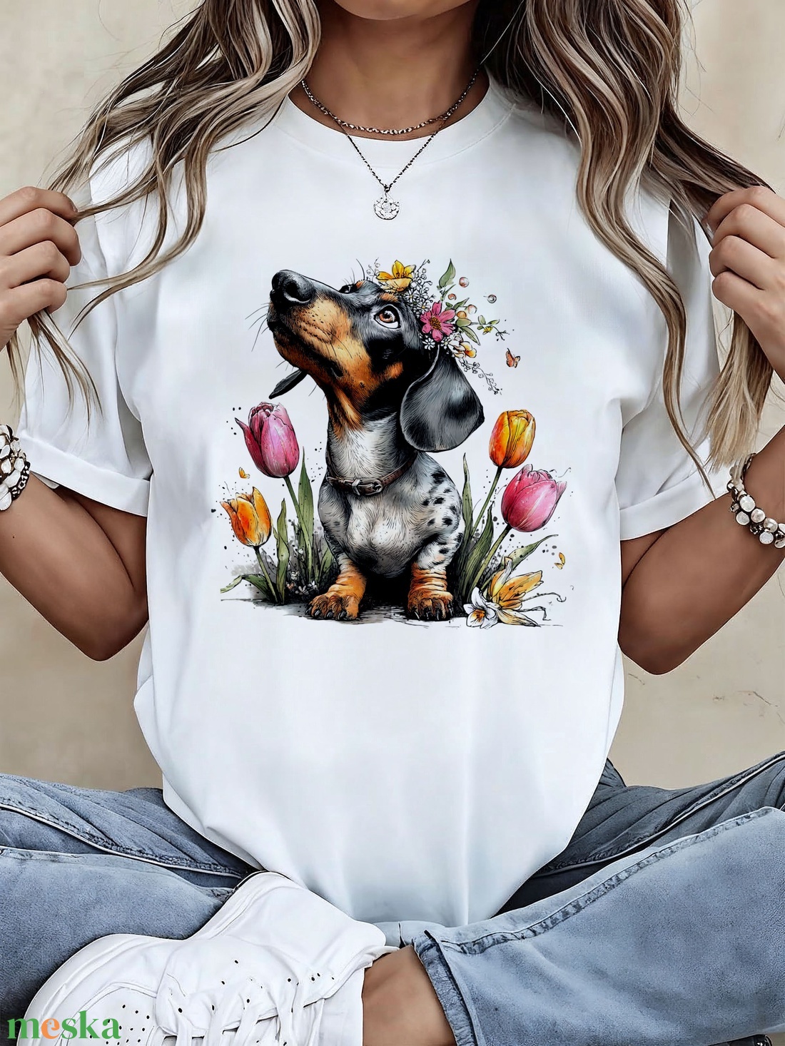 tavaszi tacsi póló - ruha & divat - női ruha - póló, felső - Meska.hu