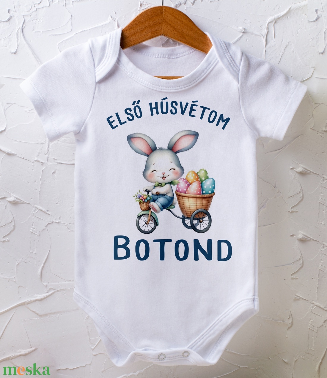 Húsvéti body - egyedi grafikával - baba - mama - babaruházat - baba body - Meska.hu