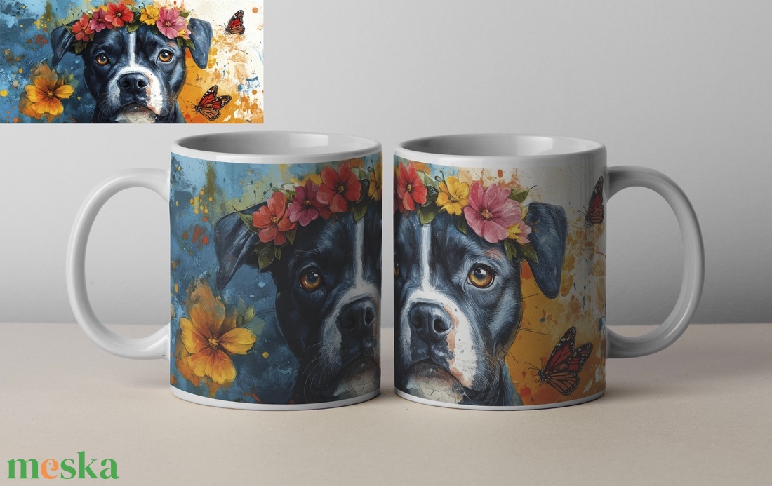  Amerikai pitbull terriert -  bögre  - otthon & életmód - konyhafelszerelés, tálalás - tálalás - bögre & csésze - Meska.hu