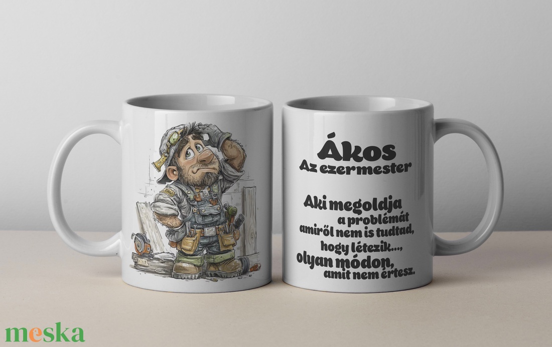 Névre szóló -  bögre - ezermester  - otthon & életmód - konyhafelszerelés, tálalás - tálalás - bögre & csésze - Meska.hu