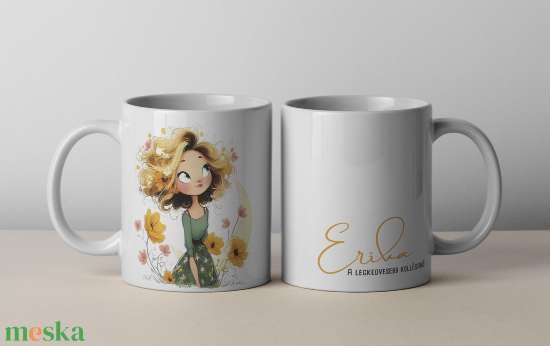 Névre szóló -  bögre - kolléganő  - otthon & életmód - konyhafelszerelés, tálalás - tálalás - bögre & csésze - Meska.hu