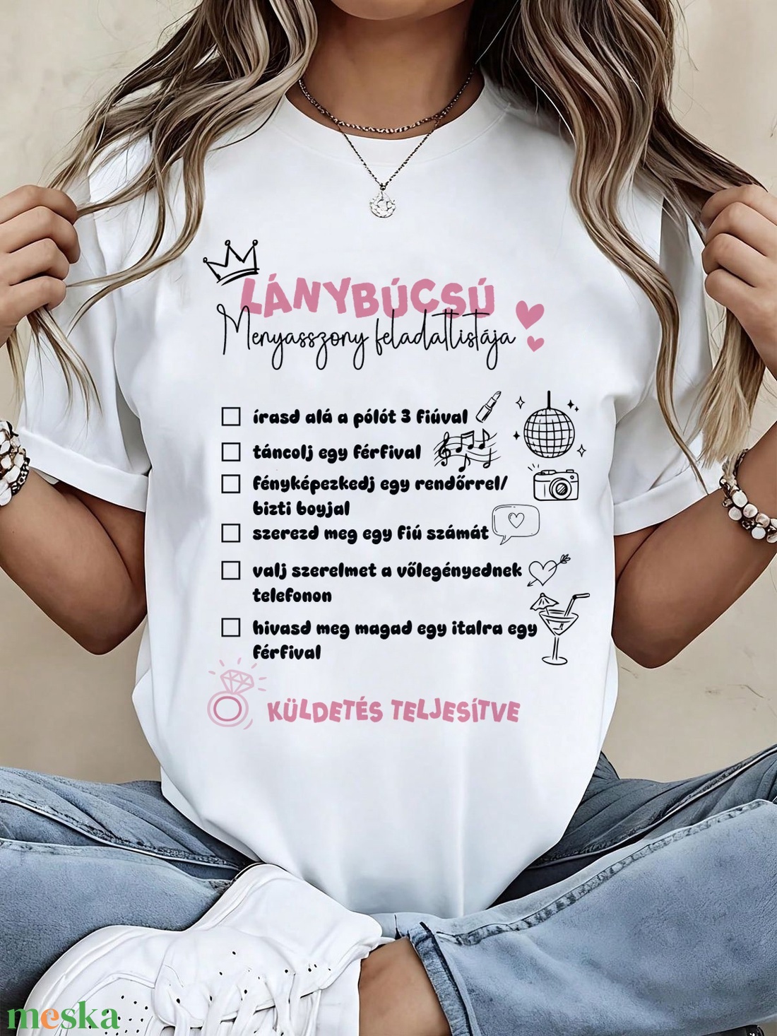 lánybúcsús póló - feladatokkal - esküvő - lánybúcsú - Meska.hu