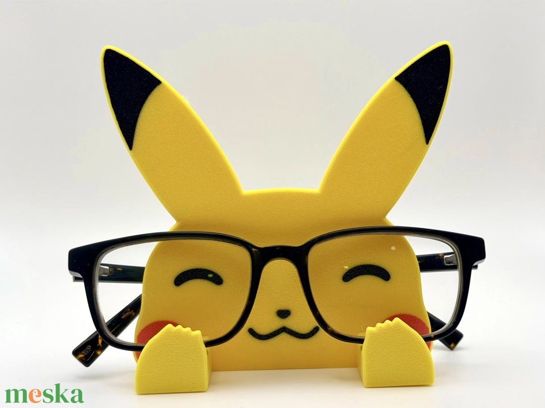 3D nyomtatott  szemüvegtartó / Pikachu ihlette asztali figura  - FanArt alkotás - táska & tok - pénztárca & más tok - szemüvegtok - Meska.hu