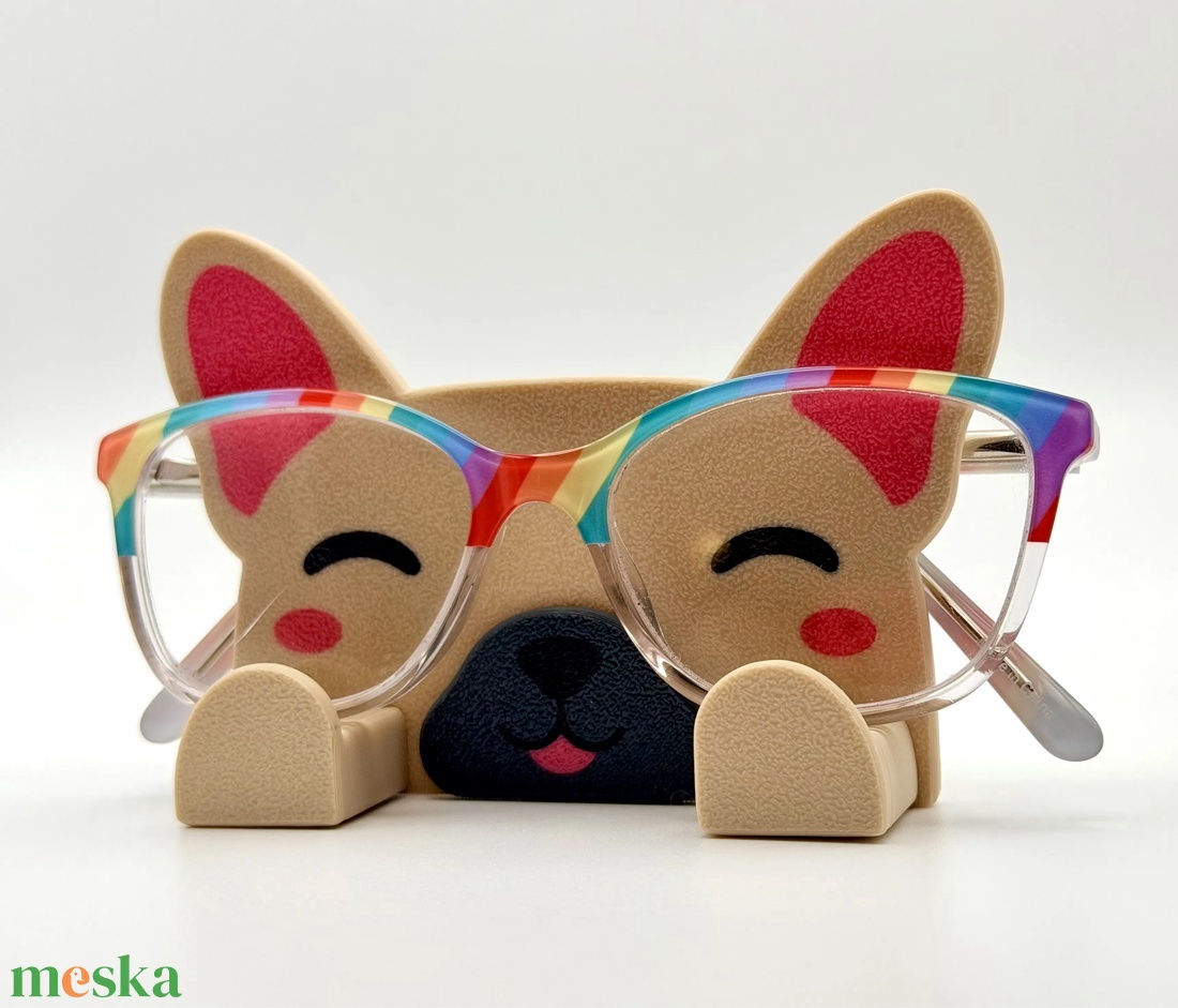 3D nyomtatott  szemüvegtartó - Egyedi kutyás asztali dekoráció - táska & tok - pénztárca & más tok - szemüvegtok - Meska.hu