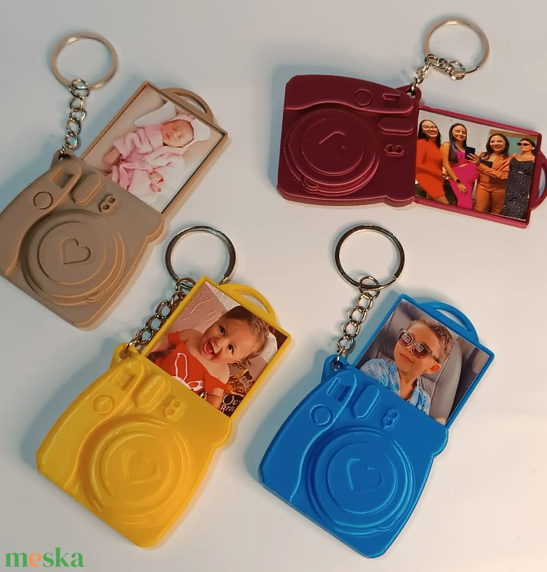 3D nyomtatott fényképezőgép kulcstartó / Kihúzható fotótartó  - táska & tok - kulcstartó & táskadísz - kulcstartó - Meska.hu