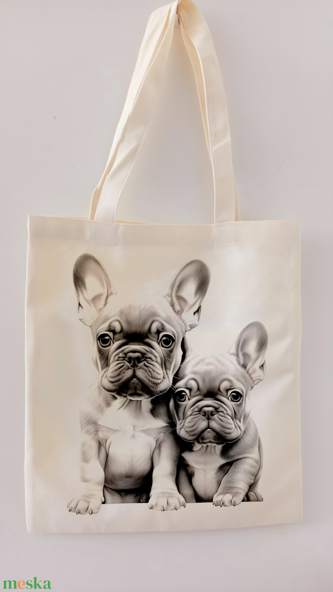 francia bulldogok vászontáska - táska & tok - bevásárlás & shopper táska - shopper, textiltáska, szatyor - Meska.hu