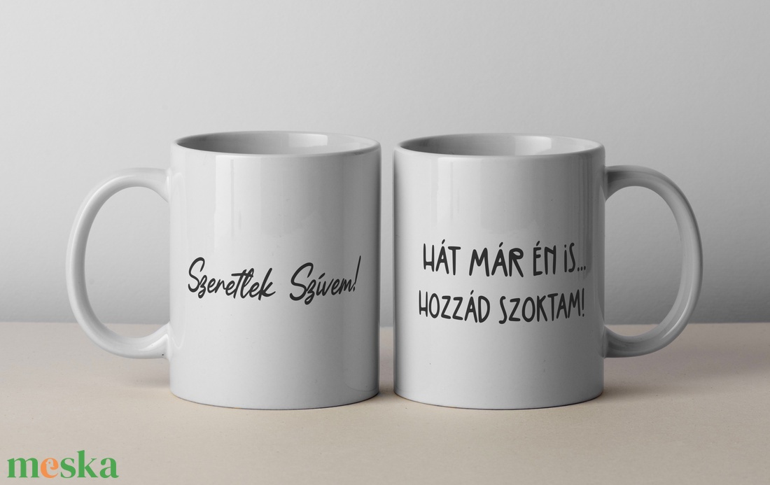 Páros bögre szett -  bármilyen felirattal  - otthon & életmód - konyhafelszerelés, tálalás - tálalás - bögre & csésze - Meska.hu
