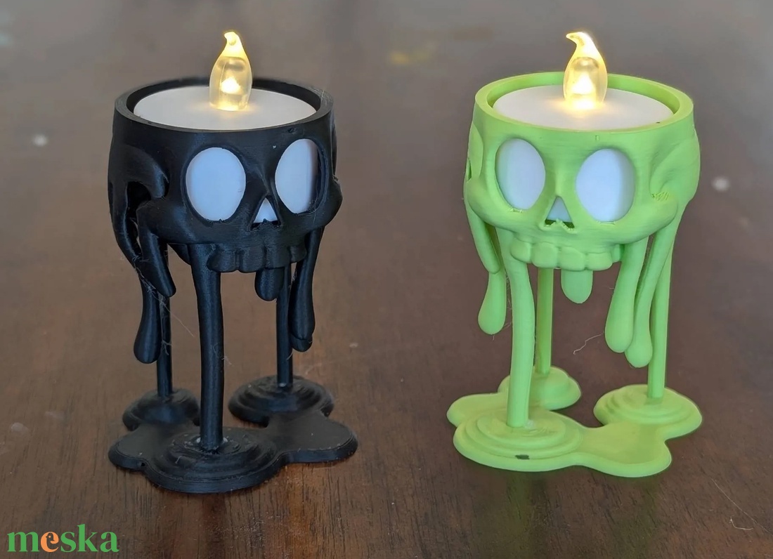 Koponya Mécsestartó Szett � 2 db-os Halloweeni Hangulatvilágítás - otthon & életmód - dekoráció - halloween - halloweeni dekoráció - Meska.hu