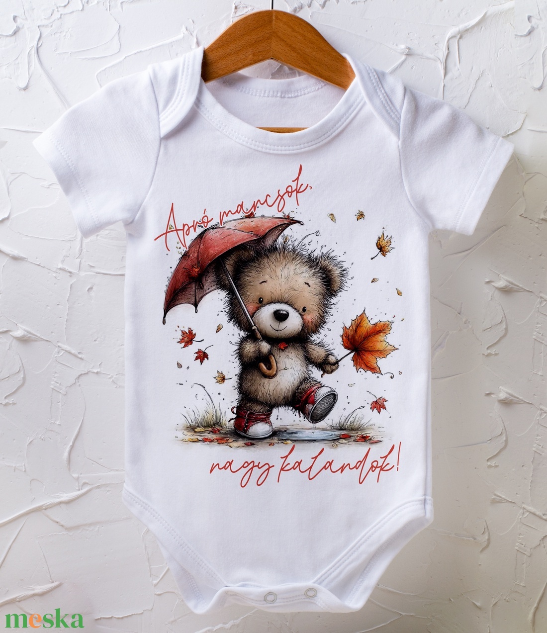 Baba body - őszi grafikával - baba - mama - babaruházat - baba body - Meska.hu
