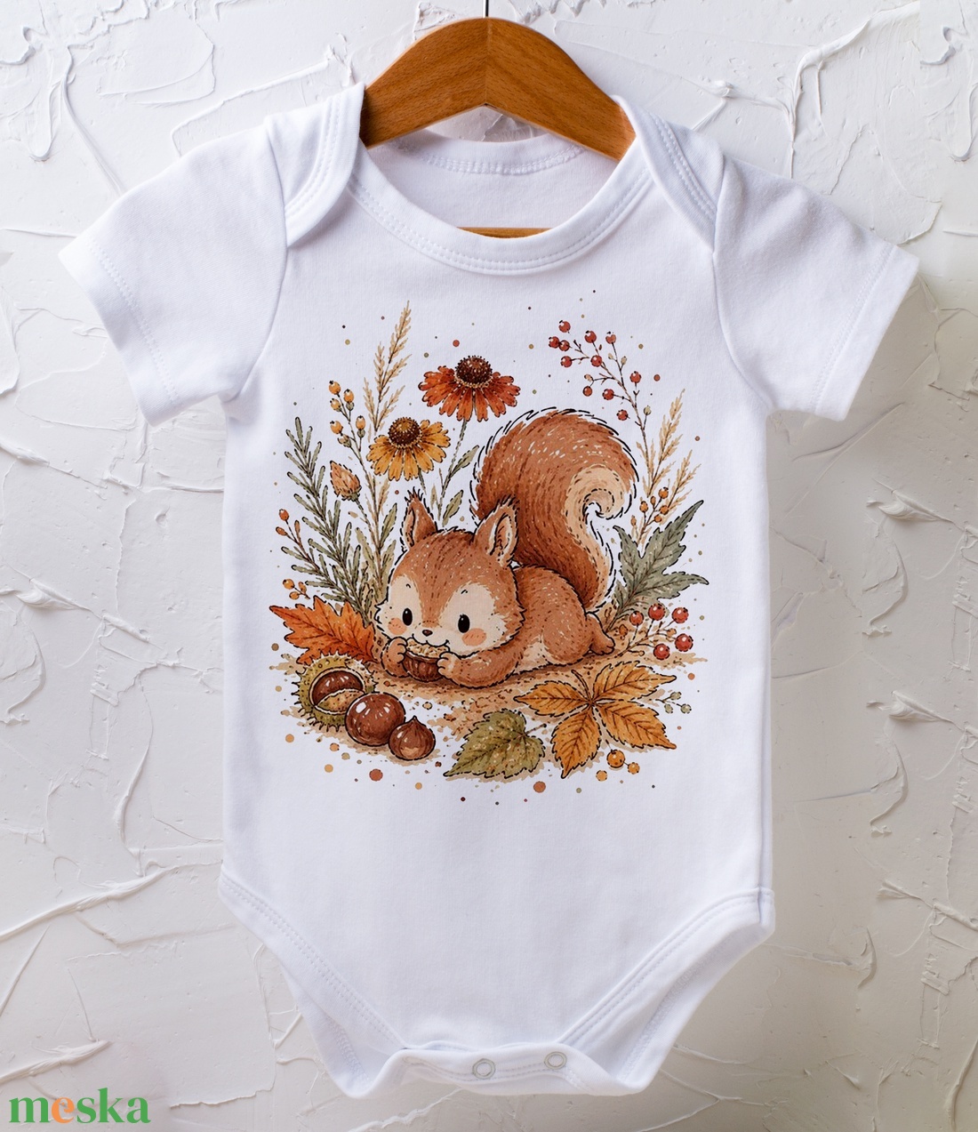 Baba body - őszi grafikával - baba - mama - babaruházat - baba body - Meska.hu
